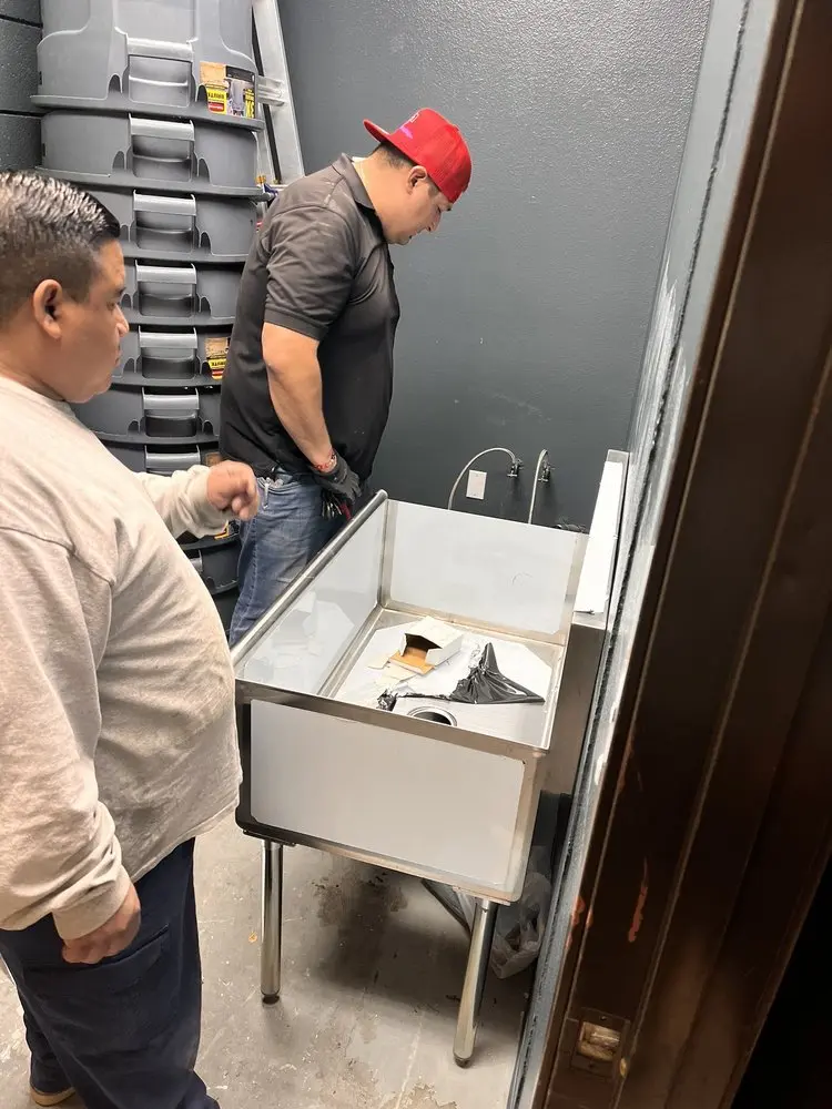 Commercial plumbing and sink installation in Randolph