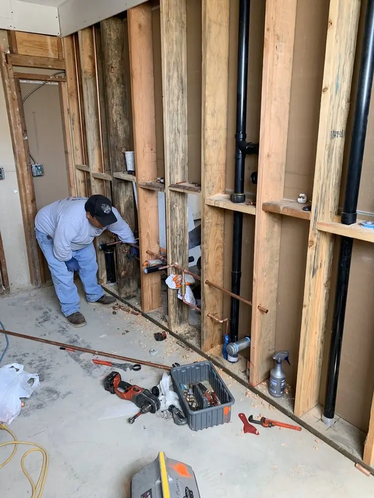 Commercial rough-in plumbing for Gas Line Repair in Randolph